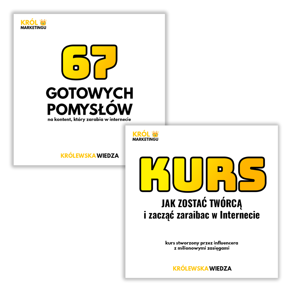 2w1: 67 Gotowych pomysłów na zarabianie w Internecie + Jak zostać twórcą i zacząć zarabiać w Internecie