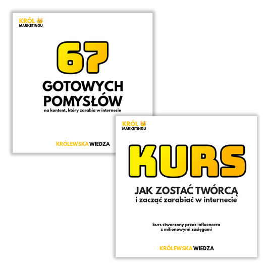 2w1: 67 Gotowych pomysłów na zarabianie w Internecie + Jak zostać twórcą i zacząć zarabiać w Internecie